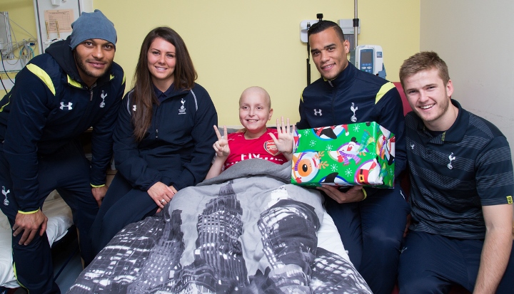 Spurs stars with Harry Flitterman