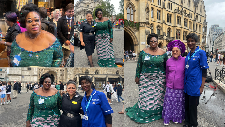 Mellissa Cofie, a nurse on Barnet Hospital outside Westminster Abbey